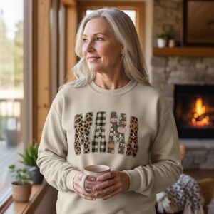 Mama Patch printed Sweatshirt Personalized Any Size S M L XL New Animal print